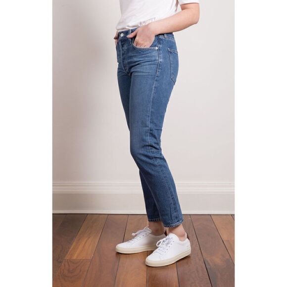Citizens Of Humanity Blue Straight Leg Jeans - Picture 2 of 16